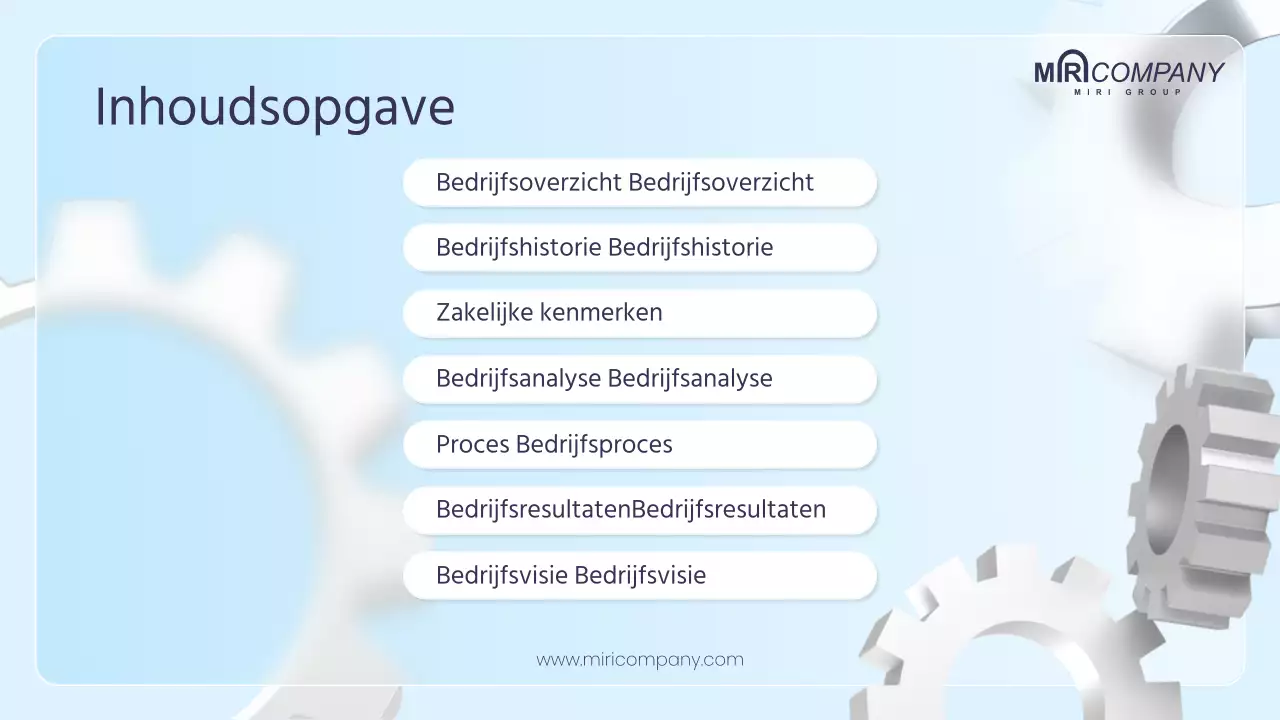 Businessplan met 3D-radertjes in blauwe tinten