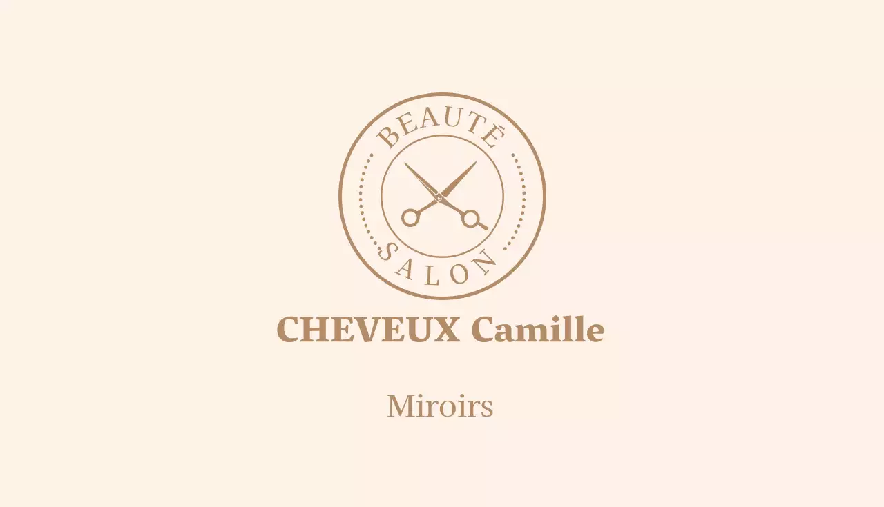 Carte de visite coiffure beige ivoire