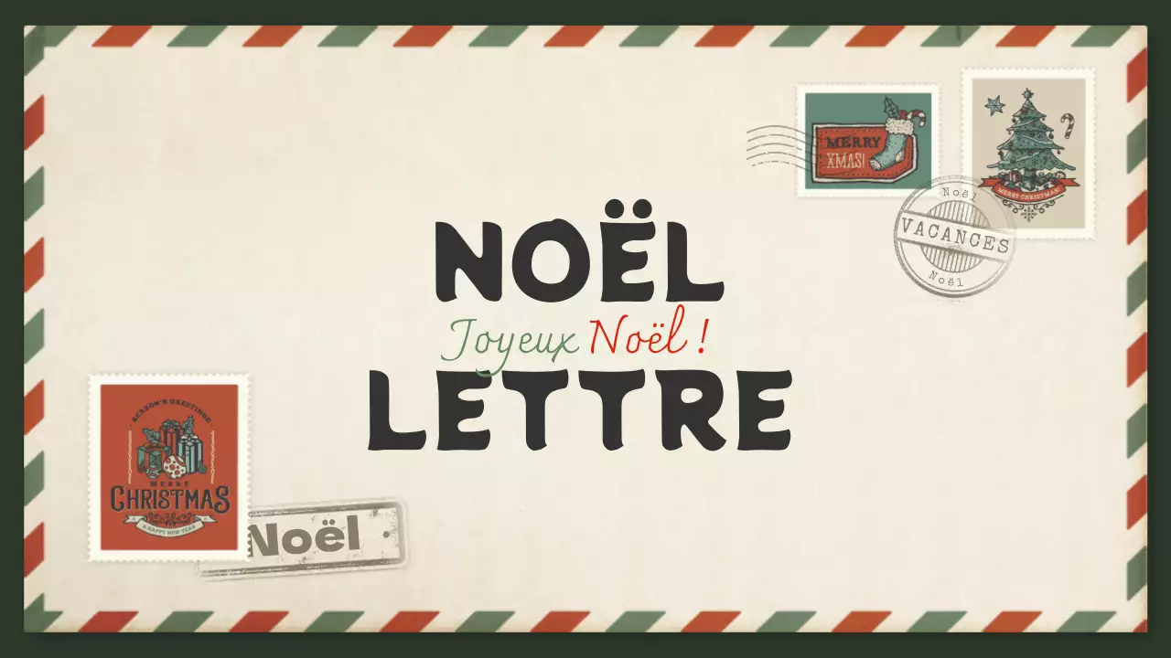 Invitation au concept de la lettre de Noël vintage