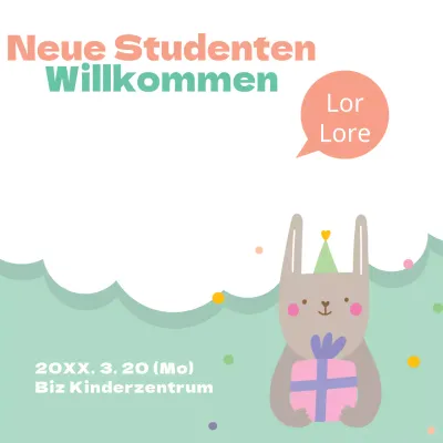 Willkommen für neue Studenten