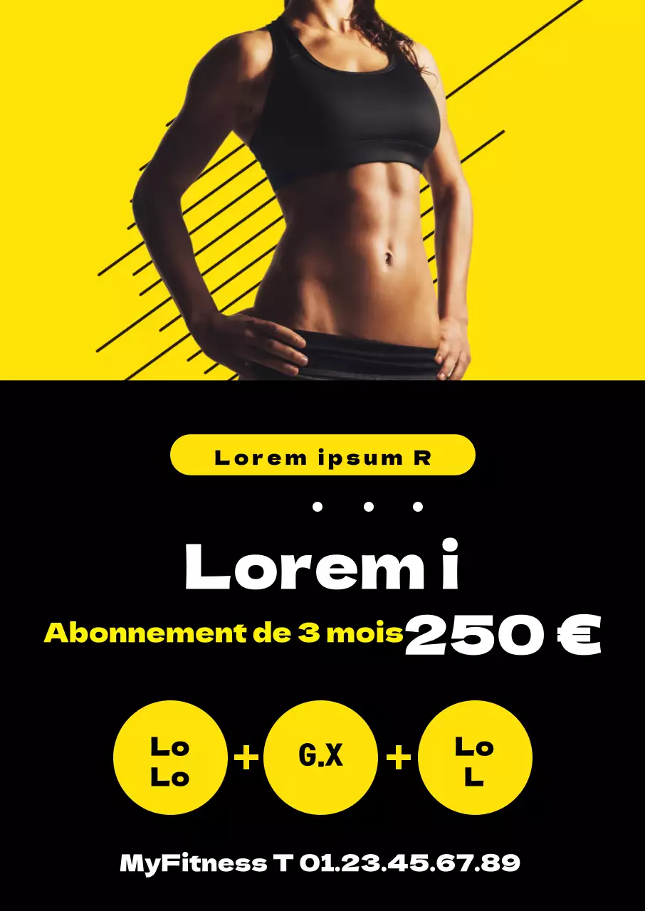 Événements de remise en forme en jaune