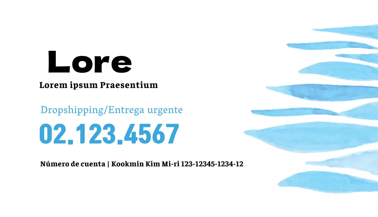 Ilustración Azul Acuarela Palillos Delicatessen