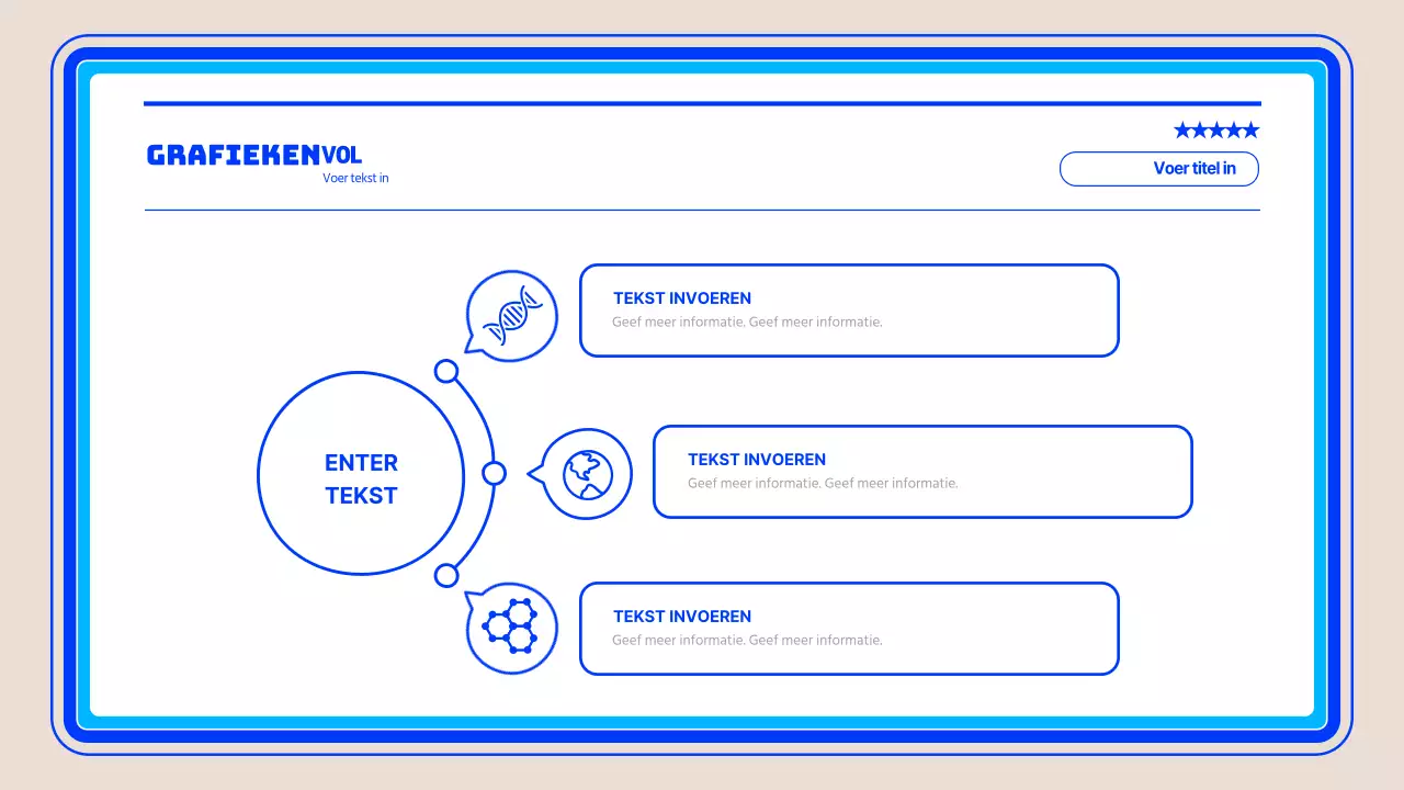 Eenvoudige cirkels en vierkanten in blauw verklaren agenda infographic