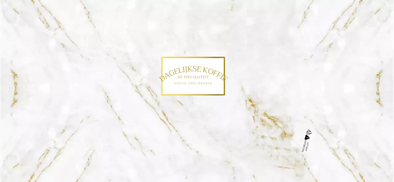 Voor een luxe conceptcafé in goud en wit