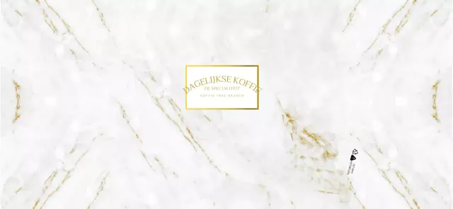 Voor een luxe conceptcafé in goud en wit