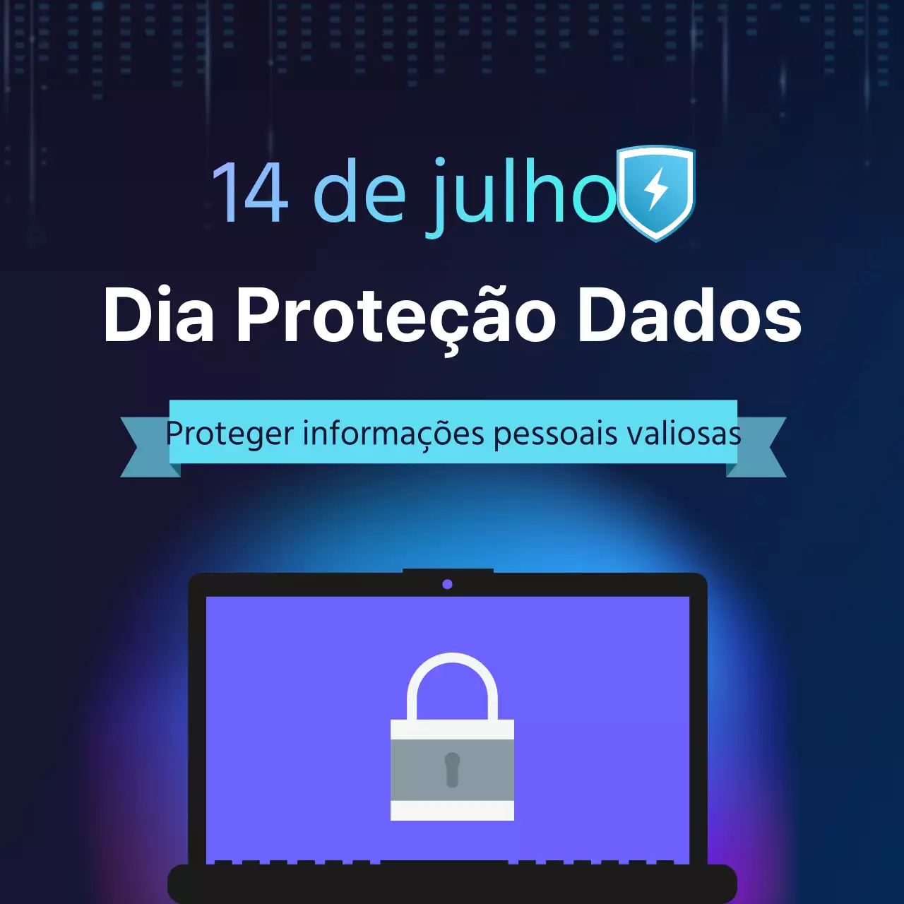 Cartão do Dia da Proteção de Dados da DooclassNews Design