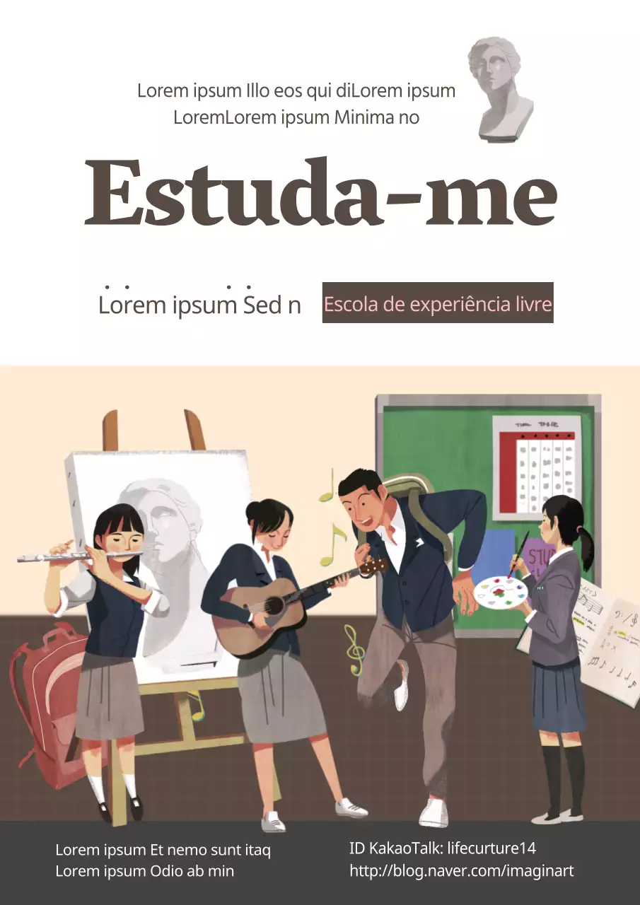 Promover actividades práticas com ilustrações castanhas e cor-de-rosa de alunos a praticar os seus passatempos