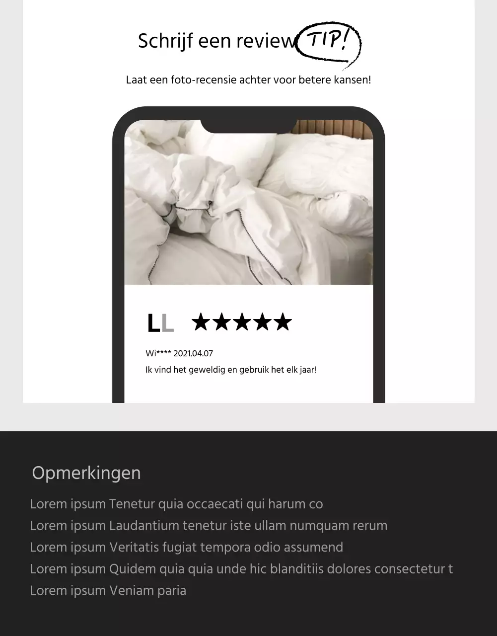 Zwart-wit, schone beoordelingenDetailpagina evenement