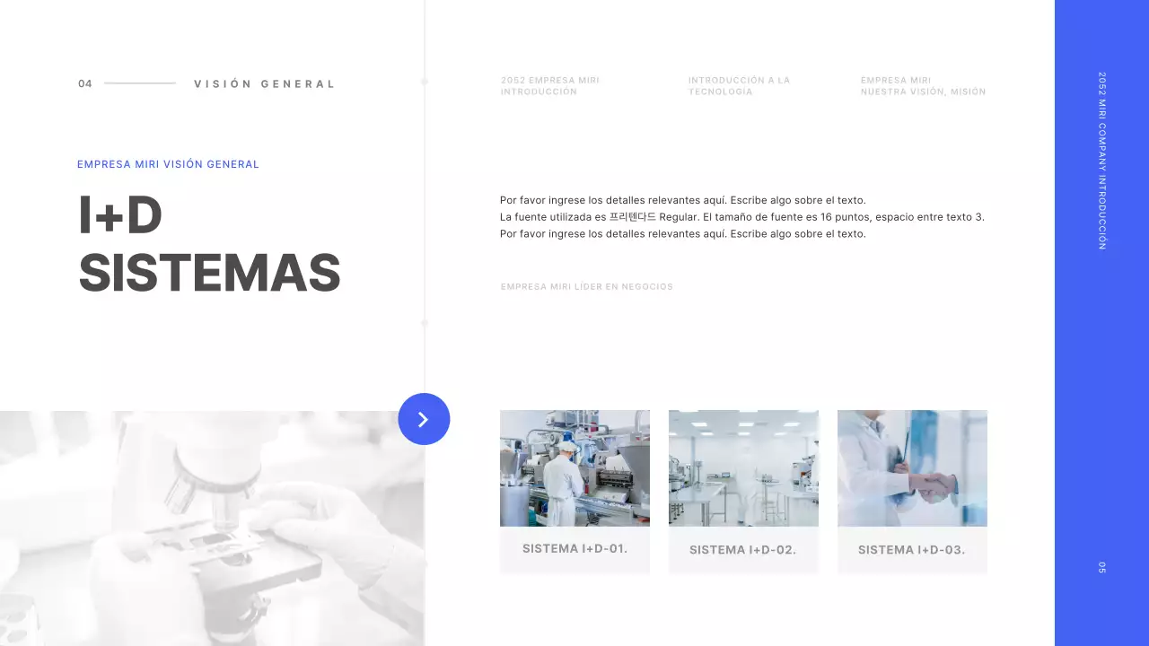 Concepto de línea básica en azul y blanco Perfil de la empresa