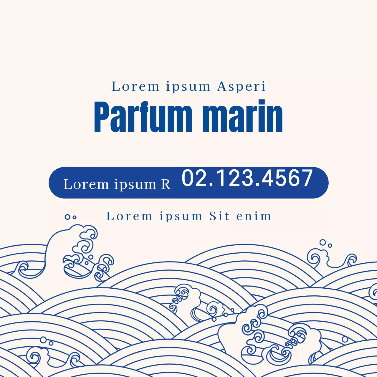 Illustration bleue poisson traditionnel livraison par coursier