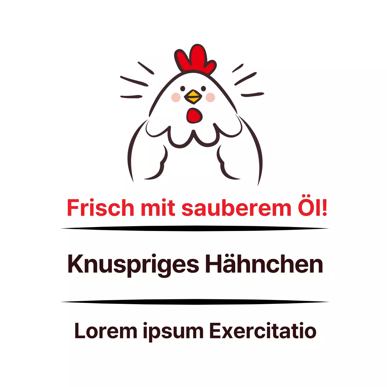 Weiß Illustration niedlichen Restaurant Huhn kangjeong Förderung