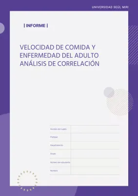 Portada de informe sencilla de color morado