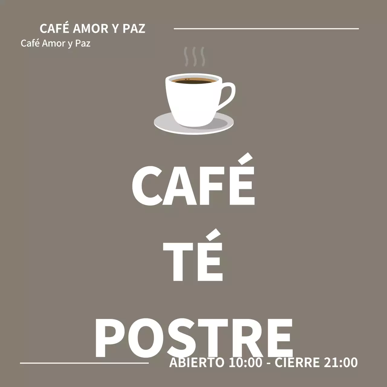 Amor y paz_Pancartas cuadradas