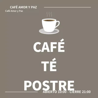 Amor y paz_Pancartas cuadradas