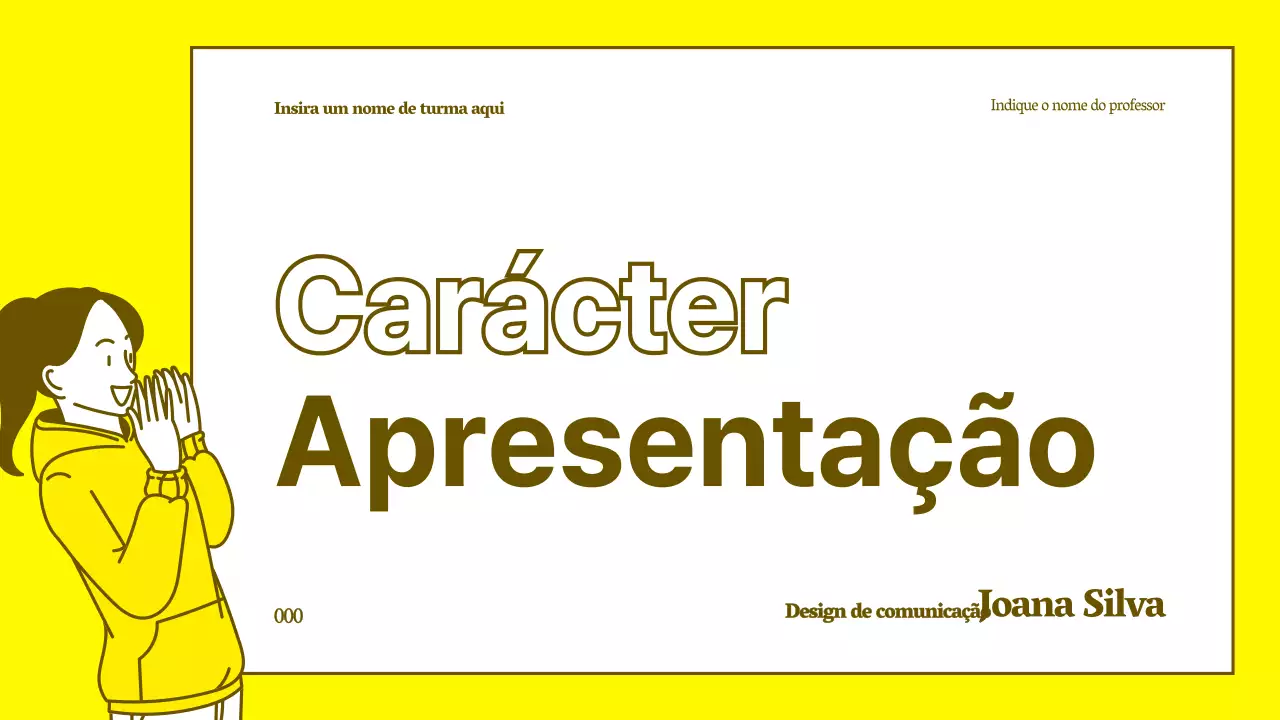 Tutorial de ilustração de carácter limpo em amarelo e castanho