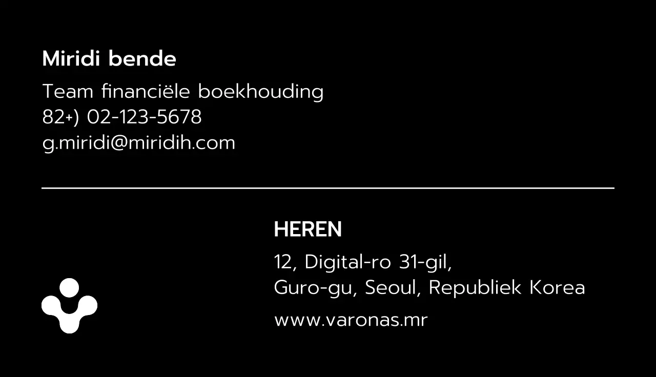 Statische visitekaartjes met kleurinversie