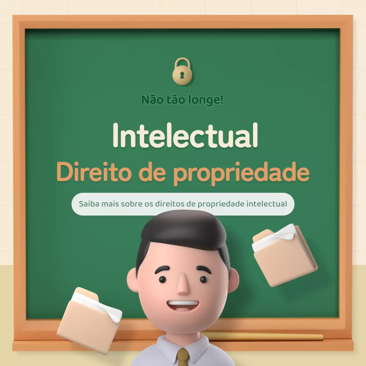 Introdução aos direitos de propriedade intelectual bege, 3D e estereoscópicos