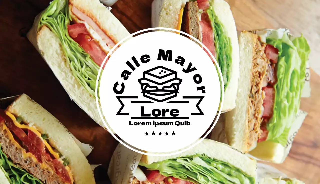 FotoSubrayado sándwich negro de restaurante limpio