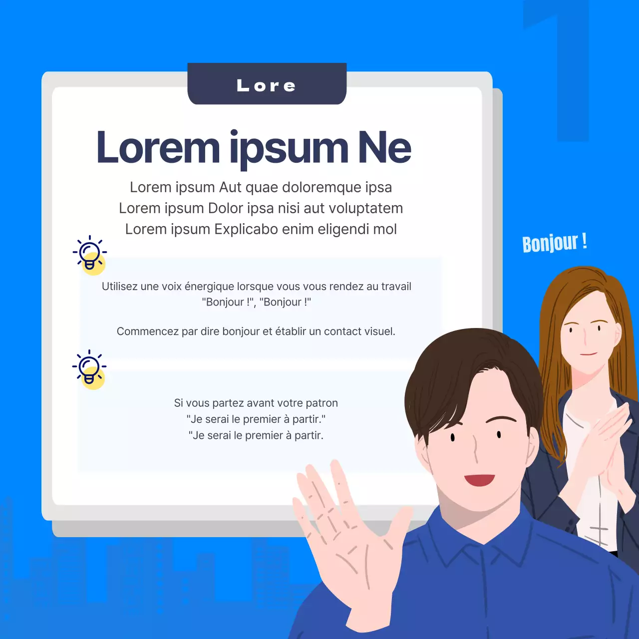 Carte d'étiquette de bureau en design blueNews