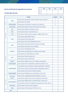 Lista de comprobación de seguridad en ascensores con un limpio concepto de patrón azul y blanco