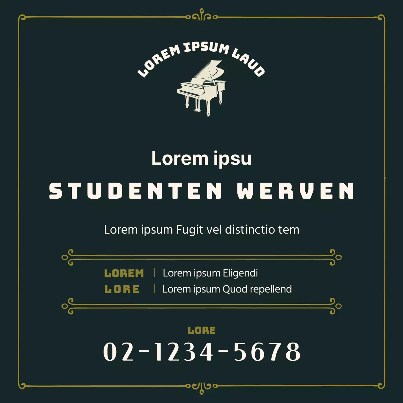 Werving van studenten voor de Groene Muziekschool