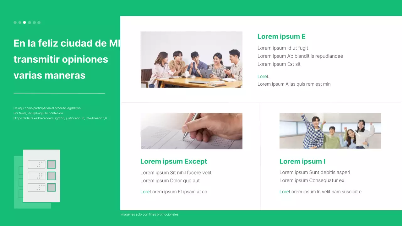 Promover actos municipales sencillos y ecológicos