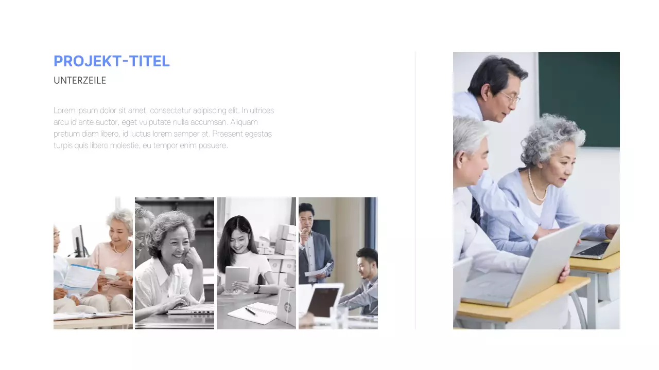 Entwicklerportfolio in blau