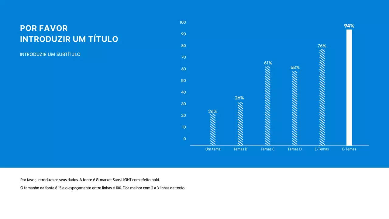 Infografia de gráfico de barras verticais azuis simples