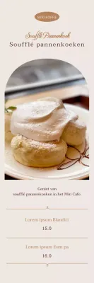 Cafe menuprijzen met sentimentele kaders en kalligrafie