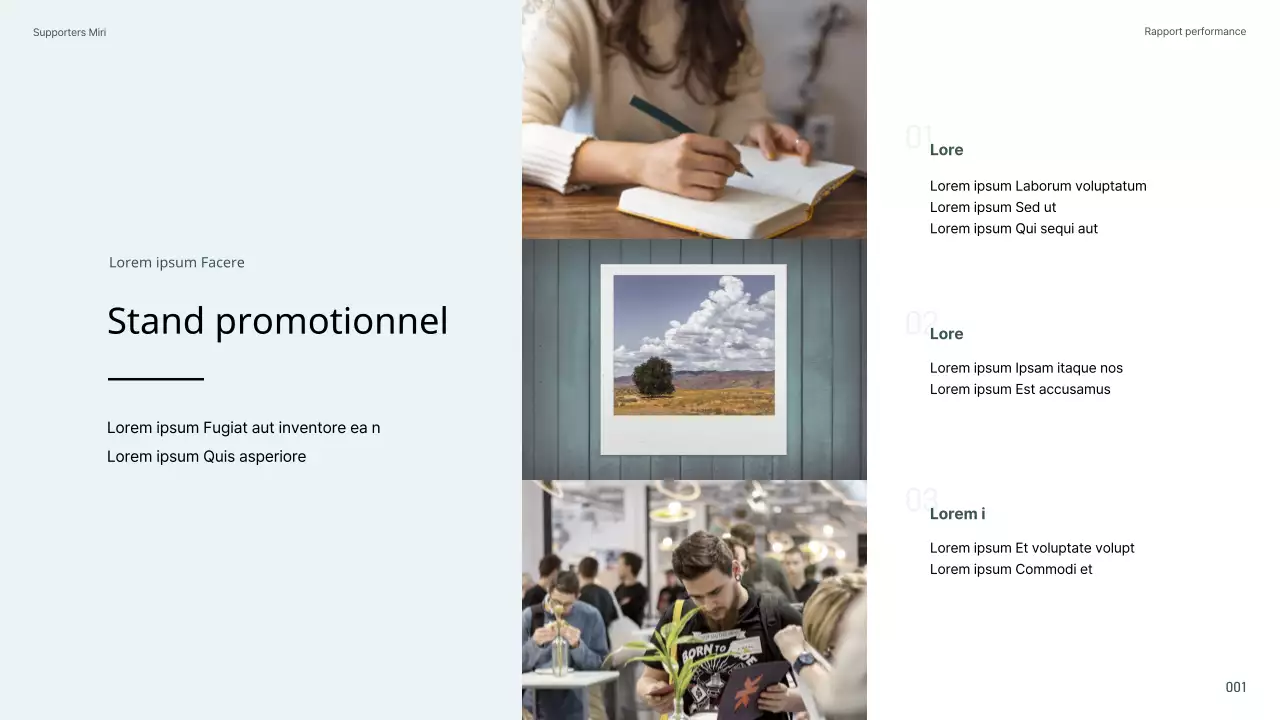 Journal d'activité des supporters simple, bleu clair