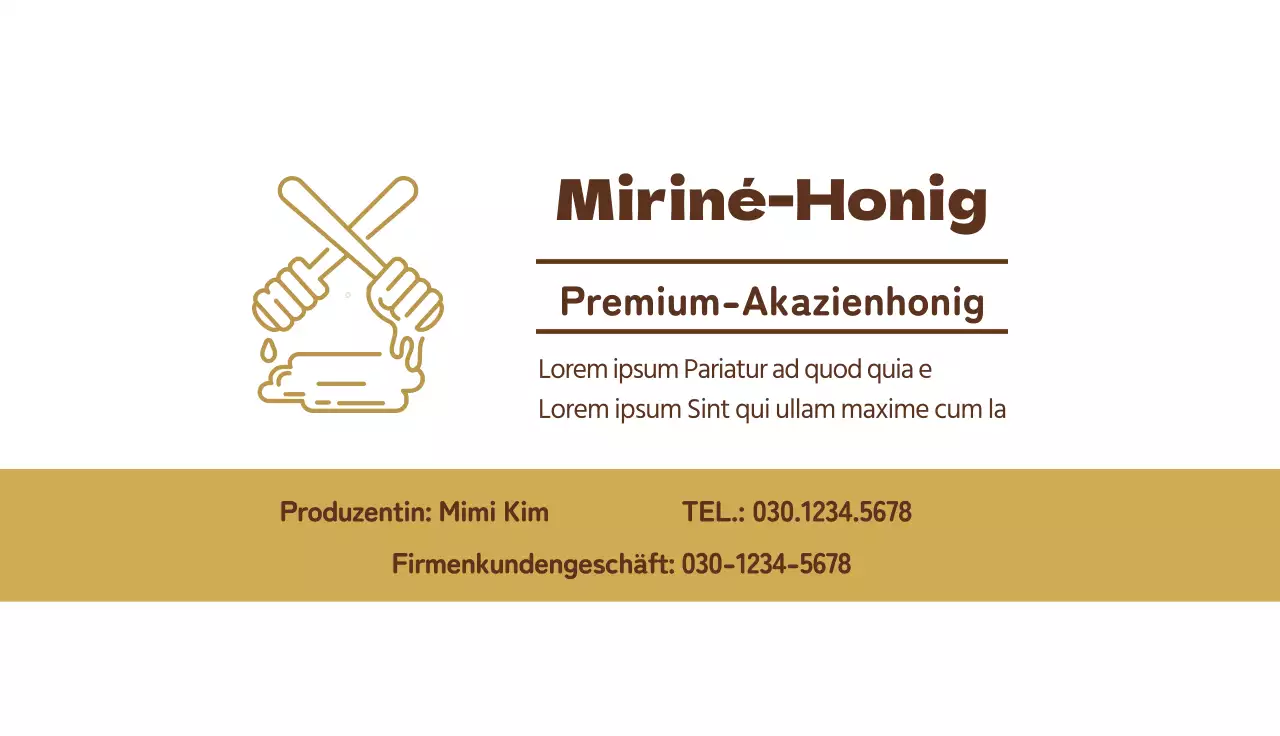 Braun Gelb Illustration Saubere Imkerei Honig