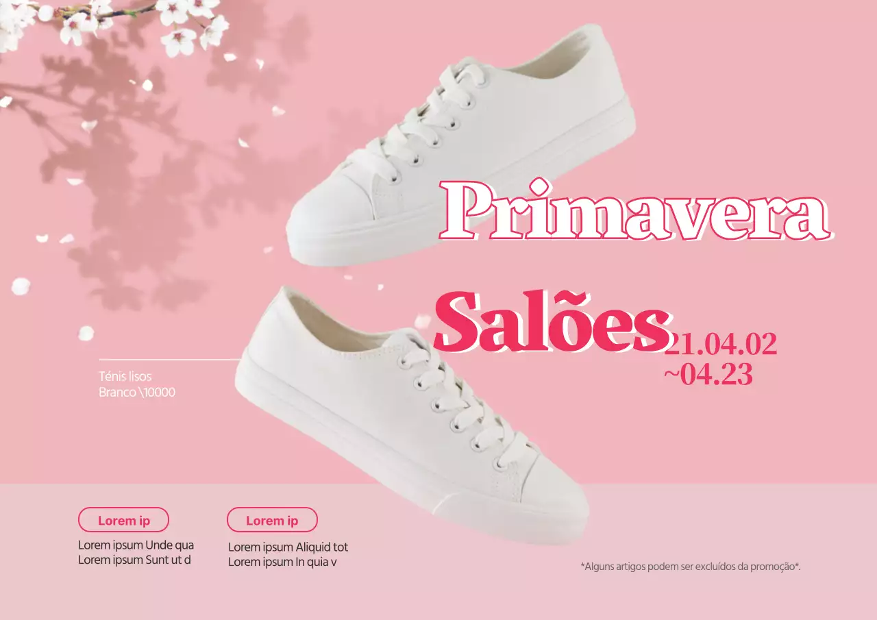 Foto cor-de-rosa Destaque Evento de saldos de cosméticos da primavera