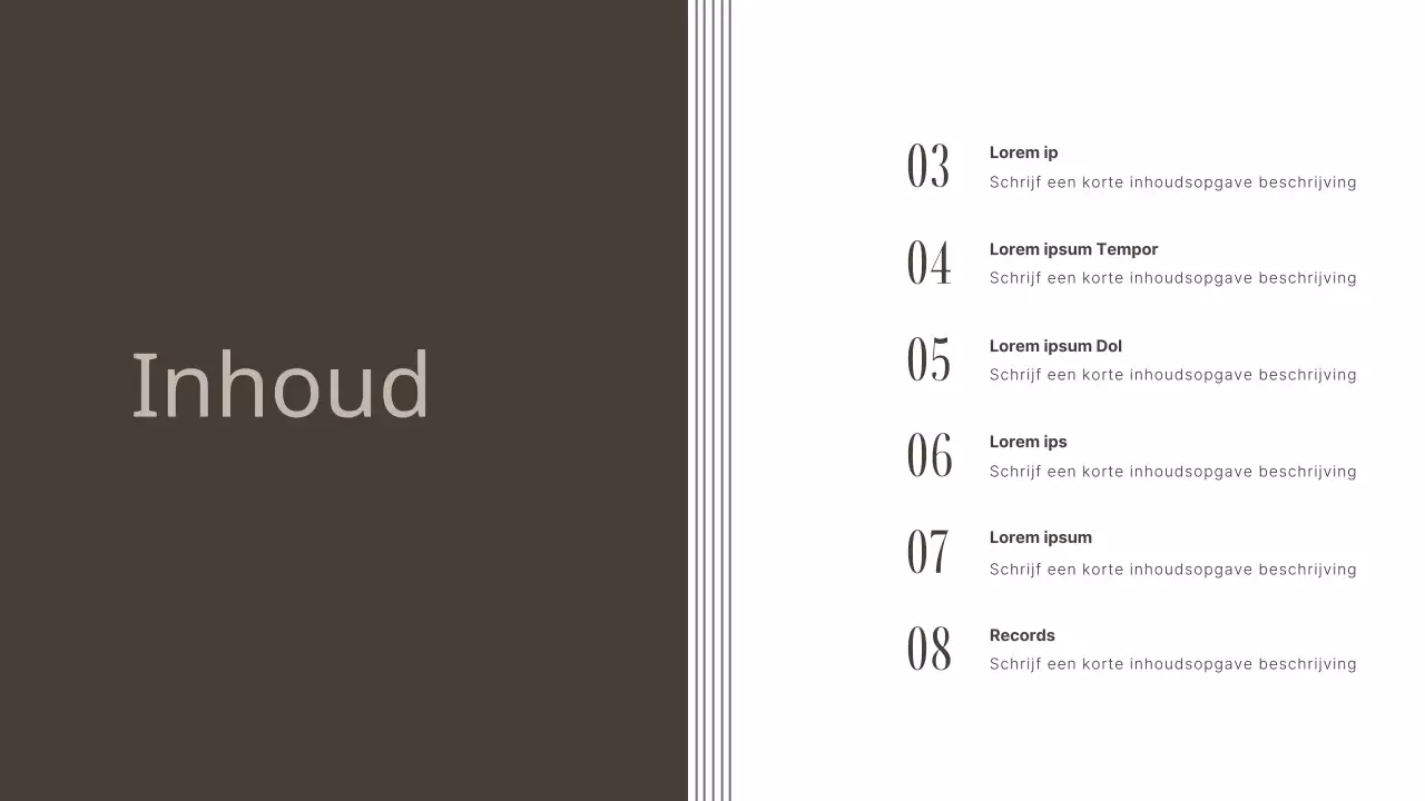 Portfolio van podiumkunstorganisaties in bruin en gedempte tinten