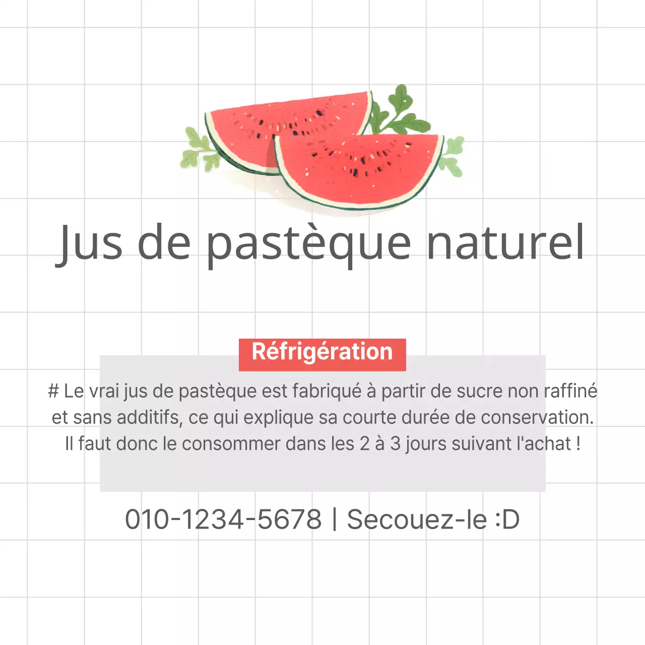 Véritable jus de pastèque