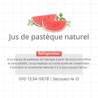Véritable jus de pastèque