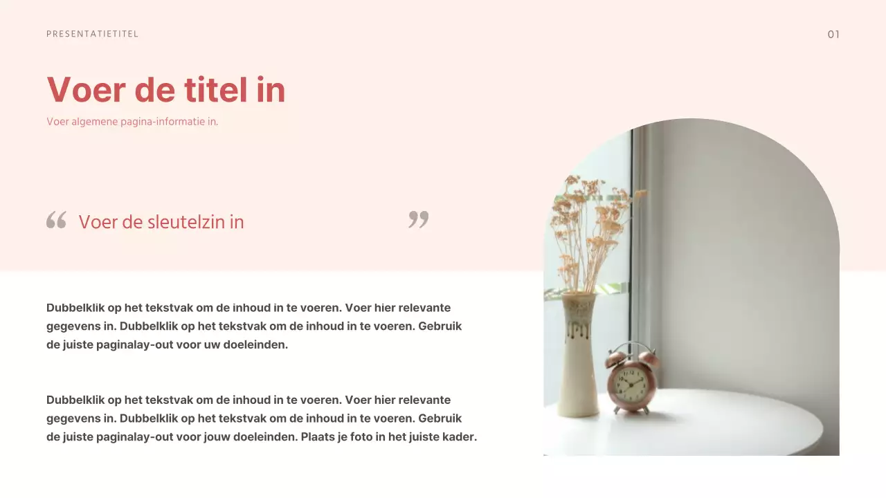 Verschillende lay-outs presenteren in rustgevende rode tinten