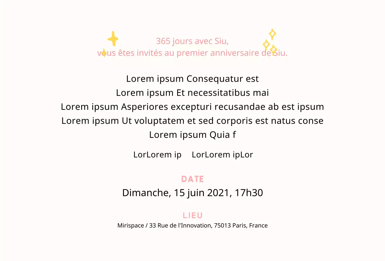 Carte postale d'anniversaire rose
