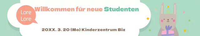 Willkommen für neue Studenten
