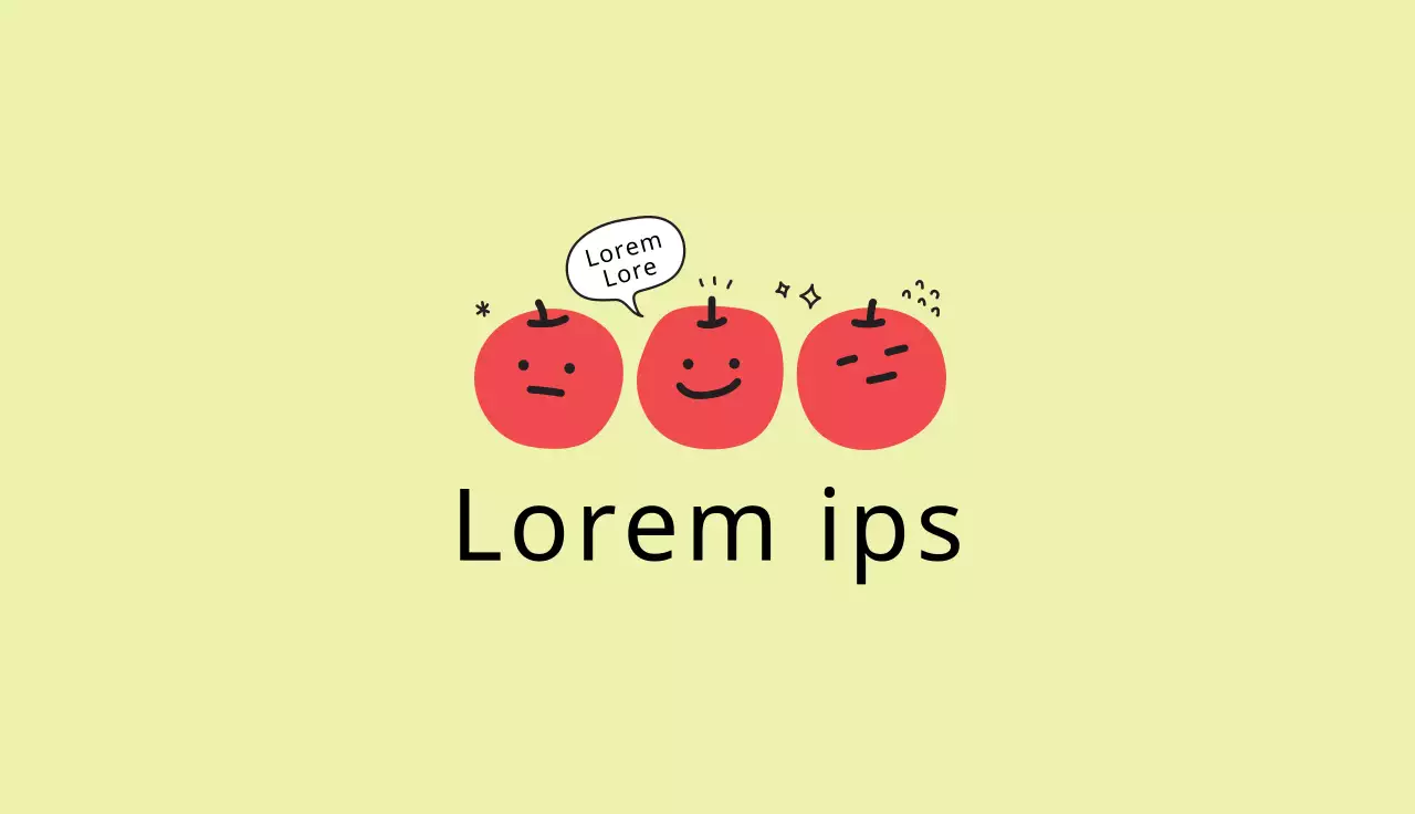 Illustration verte, ferme de pommes mignonne