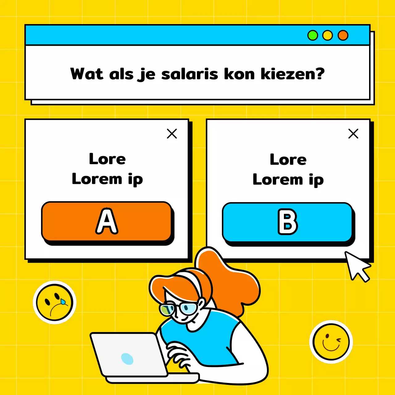 Een balansspel voor op de werkplek met gele en lichtblauwe accenten geplaatst door