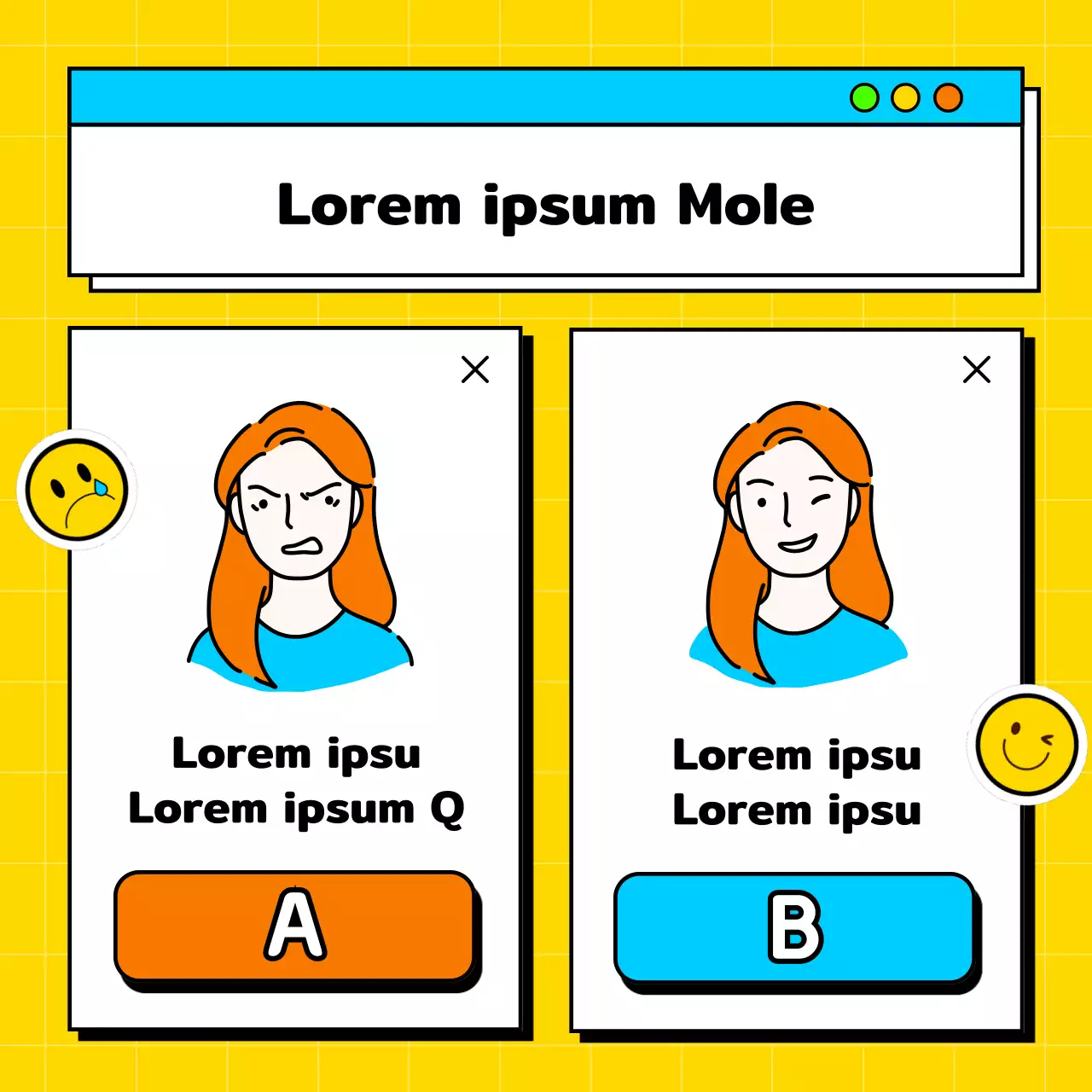Een balansspel voor op de werkplek met gele en lichtblauwe accenten geplaatst door
