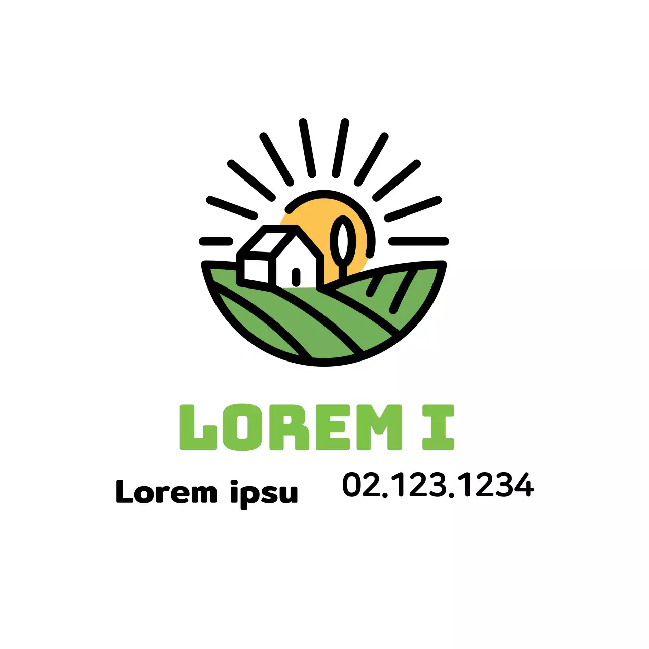 Groene Illustratie Keurige Boerderij