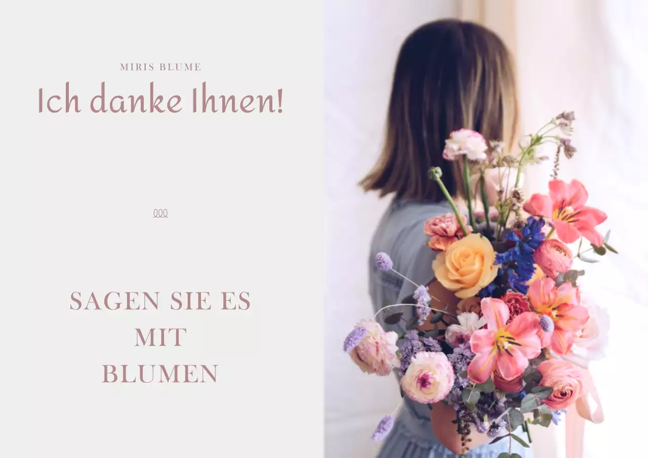 Foto Split Layout Florist in Vintage Pink