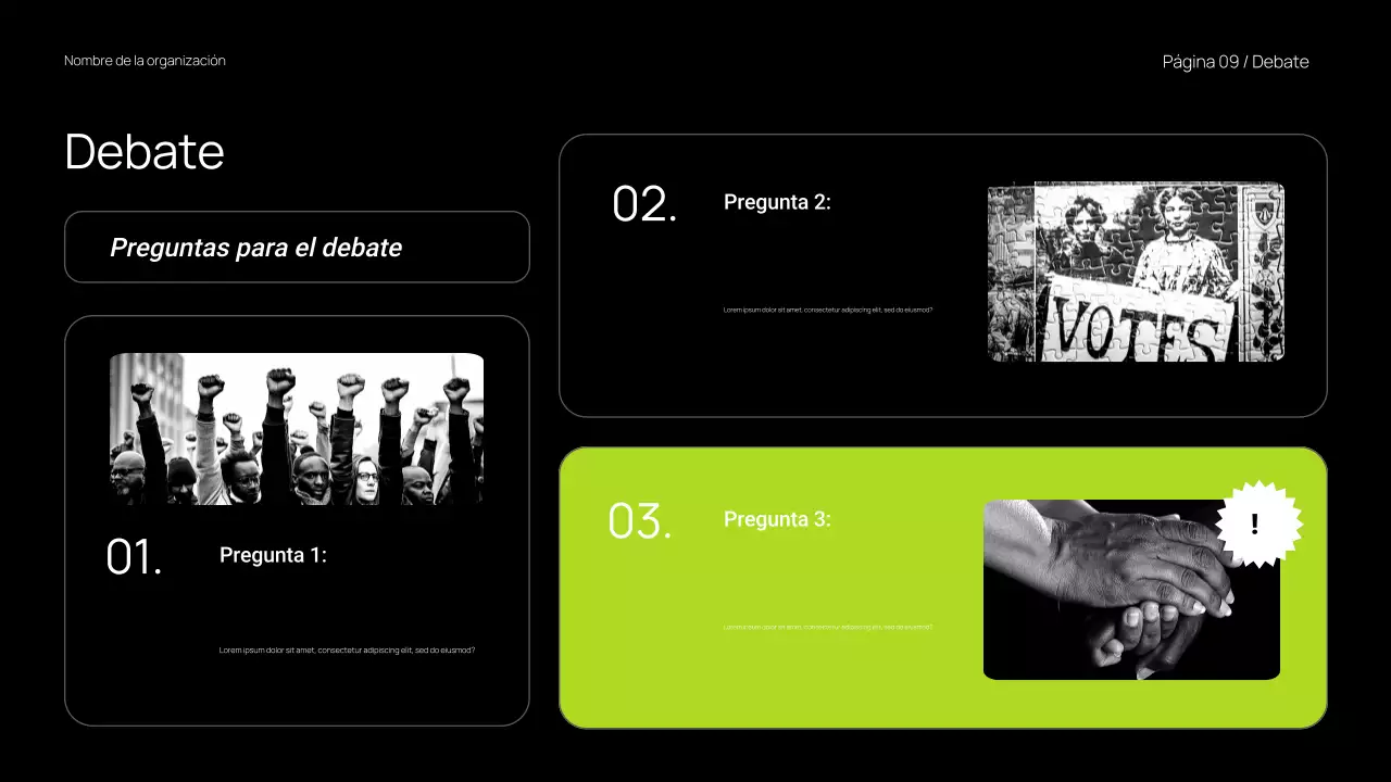 Presentación moderna y atrevida del material de clase