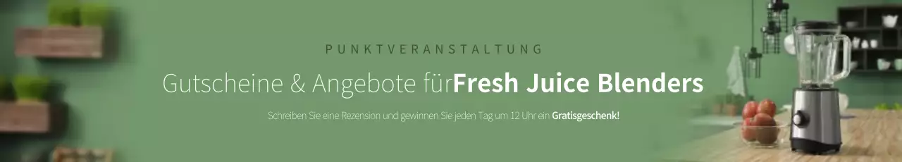 Küchenmixer Event-Banner in grün