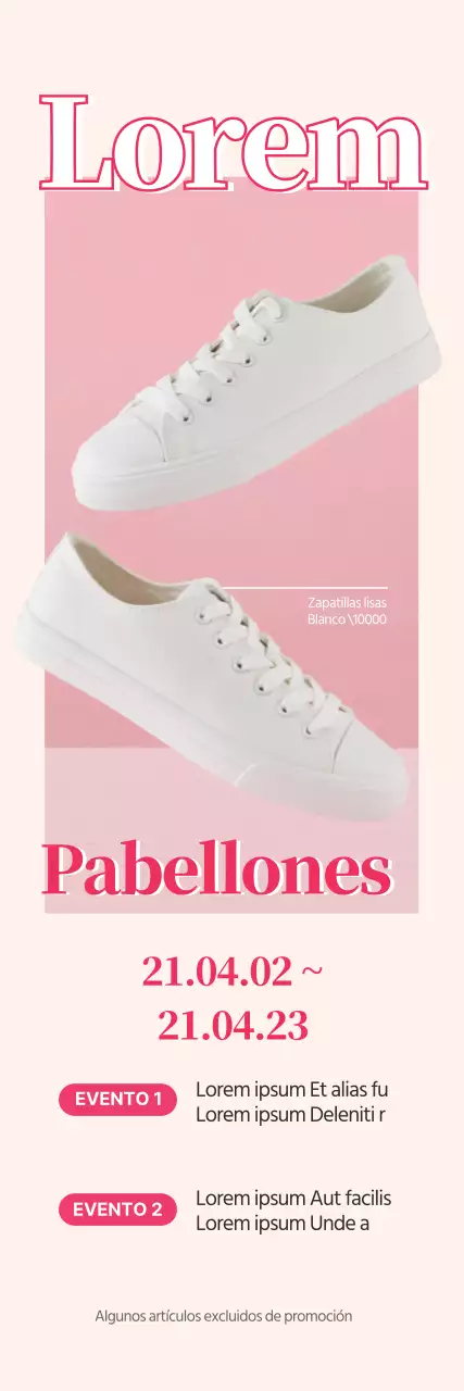 La foto rosa destaca las ofertas de calzado de primavera