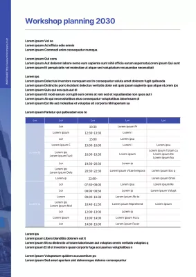 Opmaak workshopvoorstel in blauwe tinten