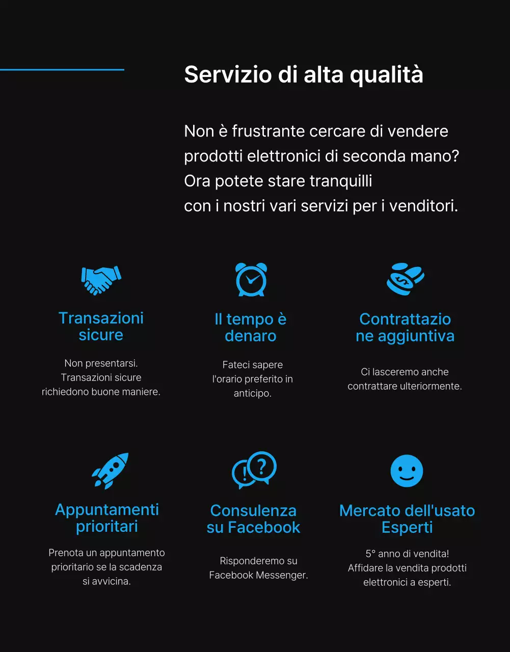 Black Blue Point Pagina di annunci semplice e di classe (pagina di dettaglio)