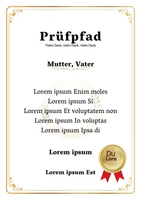 Eltern Dankesbrief Design Poster in Weiß und Gold