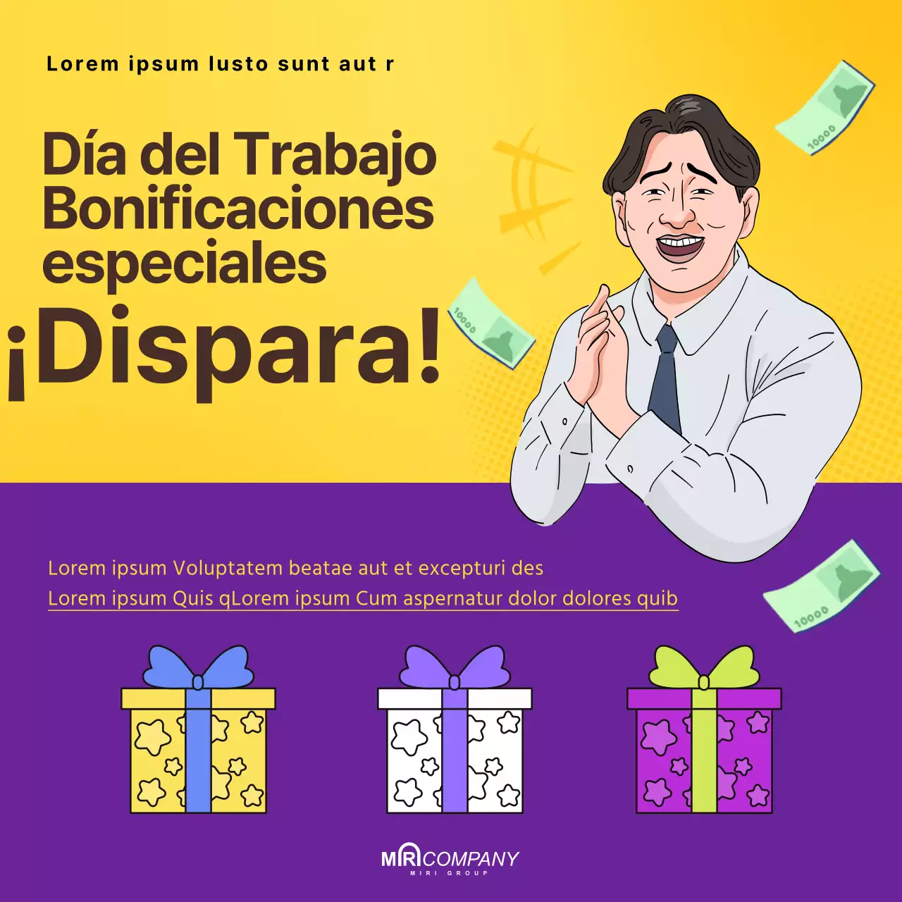 Una oferta especial para el Día del Trabajador con un encantador concepto de ilustración de dibujos animados